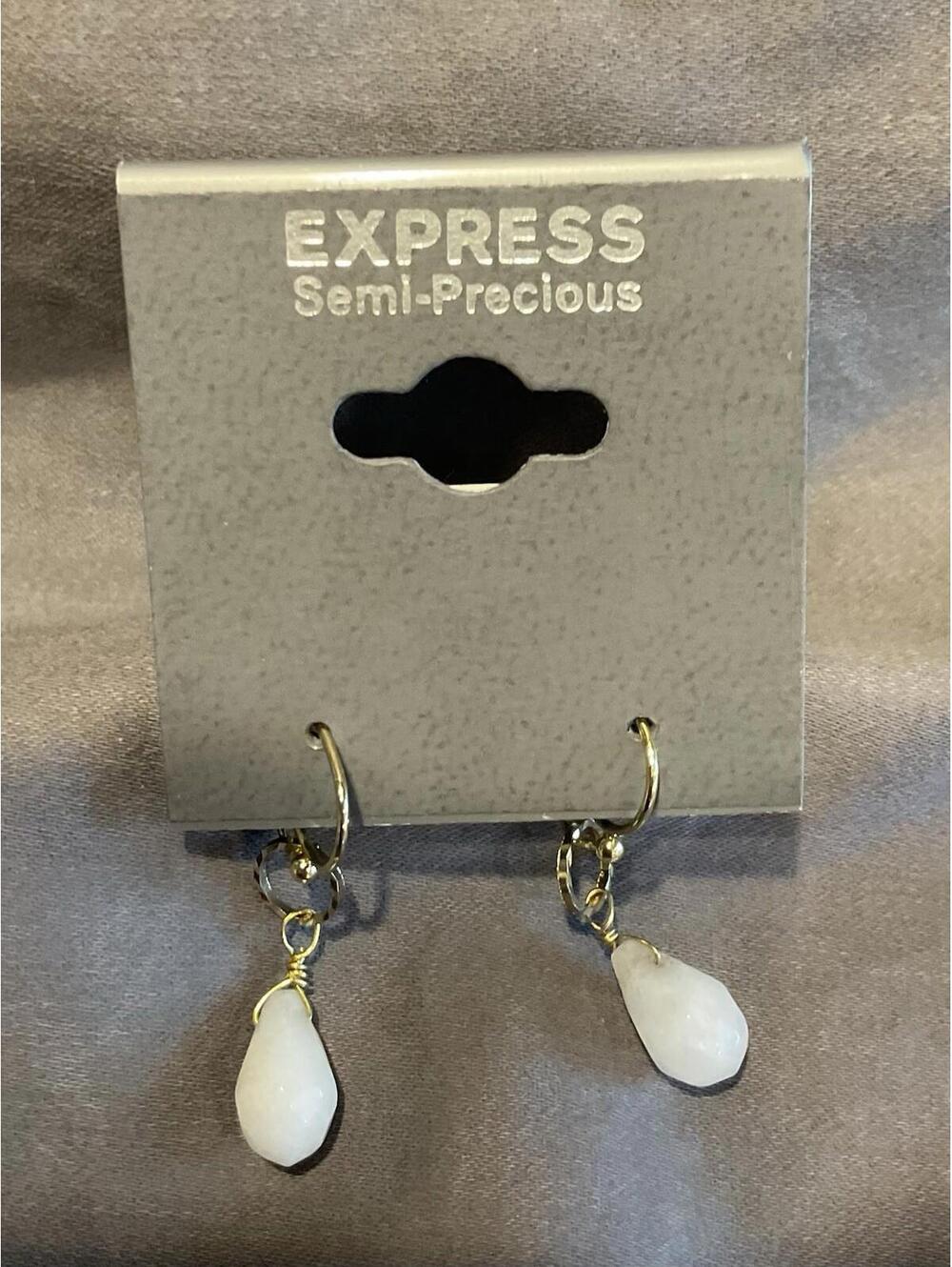 EXPRESS Gold Tone Danty Semi Precious Earrings originally $19.90 #1448